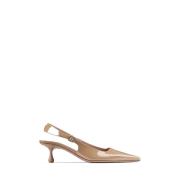 Patent Leren Slingback Drop Hiel Jimmy Choo , Beige , Dames