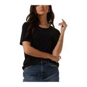 Zwart S/S T-shirt Must-Have Object , Black , Dames