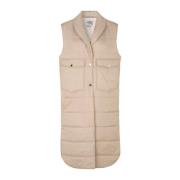 Gewatteerd Taupe Vest Baum und Pferdgarten , Beige , Dames