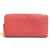 Pre-owned Leather wallets Louis Vuitton Vintage , Pink , Dames