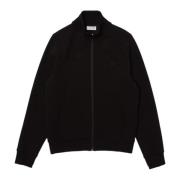 Hoge Hals Rits Jogger Sweatshirt Lacoste , Black , Heren