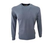 Ronde Hals Trui Cashmere Company , Blue , Heren