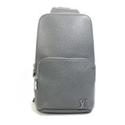 Pre-owned Leather louis-vuitton-bags Louis Vuitton Vintage , Gray , Da...