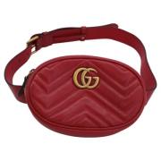 Pre-owned Leather crossbody-bags Gucci Vintage , Red , Dames