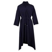 Pre-owned Polyester dresses Hermès Vintage , Blue , Dames