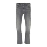 Stretch Denim Delaware Jeans Boss , Gray , Heren