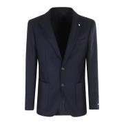 Kasjmier Wol Blazer L.b.m. 1911 , Blue , Heren