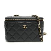 Pre-owned Leather chanel-bags Chanel Vintage , Black , Dames