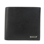 Pre-owned Leather wallets Bally Pre-owned , Black , Dames