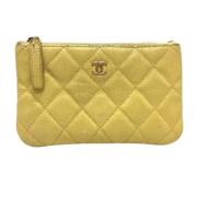 Pre-owned Leather chanel-bags Chanel Vintage , Yellow , Dames