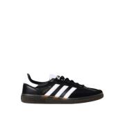 Zwarte Handball Spezial Leren Sneakers Adidas , Black , Heren