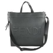 Pre-owned Leather fendi-bags Fendi Vintage , Black , Dames