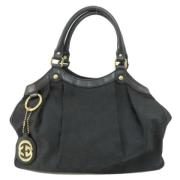 Pre-owned Canvas totes Gucci Vintage , Black , Dames