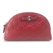 Pre-owned Leather gucci-bags Gucci Vintage , Red , Dames