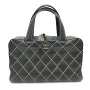 Pre-owned Leather chanel-bags Chanel Vintage , Black , Dames