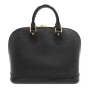 Pre-owned Leather handbags Louis Vuitton Vintage , Black , Dames