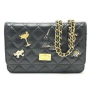 Pre-owned Leather chanel-bags Chanel Vintage , Black , Dames