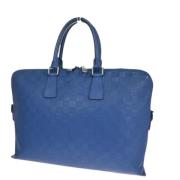 Pre-owned Canvas briefcases Louis Vuitton Vintage , Blue , Dames