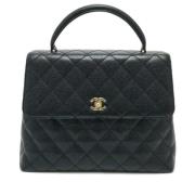 Pre-owned Leather chanel-bags Chanel Vintage , Black , Dames