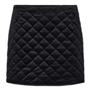 Gewatteerde Fluweel Mini Rok Designers Remix , Black , Dames