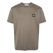 Bruine Basic T-shirts en Polos Stone Island , Brown , Heren