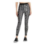 Abstract Multicolor Logo Leggings Versace Jeans Couture , Black , Dame...