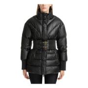 Stijlvolle Down Jacket met Gesp Detail Versace Jeans Couture , Black ,...