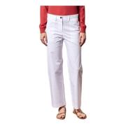 Cargo Broek met Wijde Pijpen Massimo Alba , White , Dames