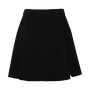 Zwarte Wafel Gebreide A-Lijn Rok Emporio Armani , Black , Dames