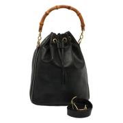 Pre-owned Leather handbags Gucci Vintage , Black , Dames