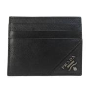 Pre-owned Leather wallets Prada Vintage , Black , Dames