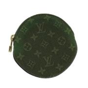 Pre-owned Canvas wallets Louis Vuitton Vintage , Green , Dames