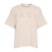 Zilveren Wolk Tee Top Karen by Simonsen , Beige , Dames