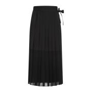 Zwarte Plissé Rok Fabiana Filippi , Black , Dames