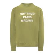 Slogan Sweatshirt Drole de Monsieur , Green , Heren