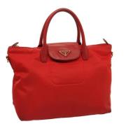 Pre-owned Nylon totes Prada Vintage , Red , Dames