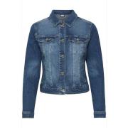 Denim Jacket Rich Blue Lisa Cream , Blue , Dames