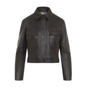 Delicioso Blouson Jacket Giorgio Armani , Brown , Dames