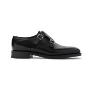 Zwarte William Leren Schoenen John Lobb , Black , Heren