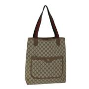 Pre-owned Leather totes Gucci Vintage , Beige , Dames