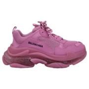 Pre-owned Polyester sneakers Balenciaga Vintage , Pink , Dames