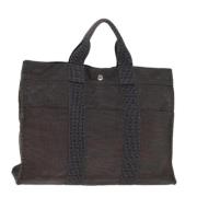 Pre-owned Canvas totes Hermès Vintage , Gray , Dames