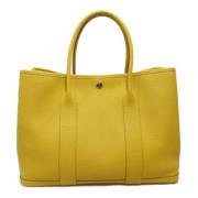 Pre-owned Leather handbags Hermès Vintage , Yellow , Dames