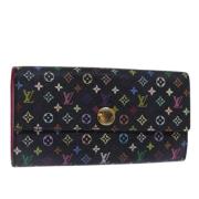 Pre-owned Canvas wallets Louis Vuitton Vintage , Black , Dames