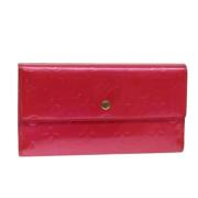 Pre-owned Leather wallets Louis Vuitton Vintage , Red , Dames