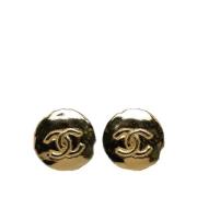 Pre-owned Yellow Gold earrings Chanel Vintage , Yellow , Dames