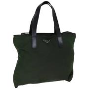 Pre-owned Nylon totes Prada Vintage , Green , Dames