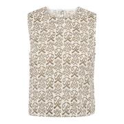 Grafische Print Mouwloze Top Part Two , Multicolor , Dames