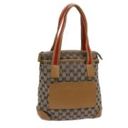 Pre-owned Leather totes Gucci Vintage , Beige , Dames