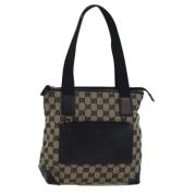 Pre-owned Canvas totes Gucci Vintage , Beige , Dames